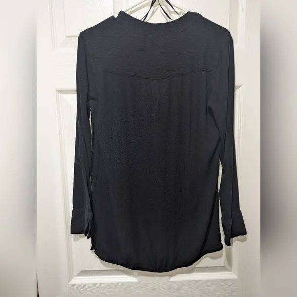L.O.G.G. Label of Graded Goods H&M Women's V-Neck Blouse Black - Picture 2 of 4